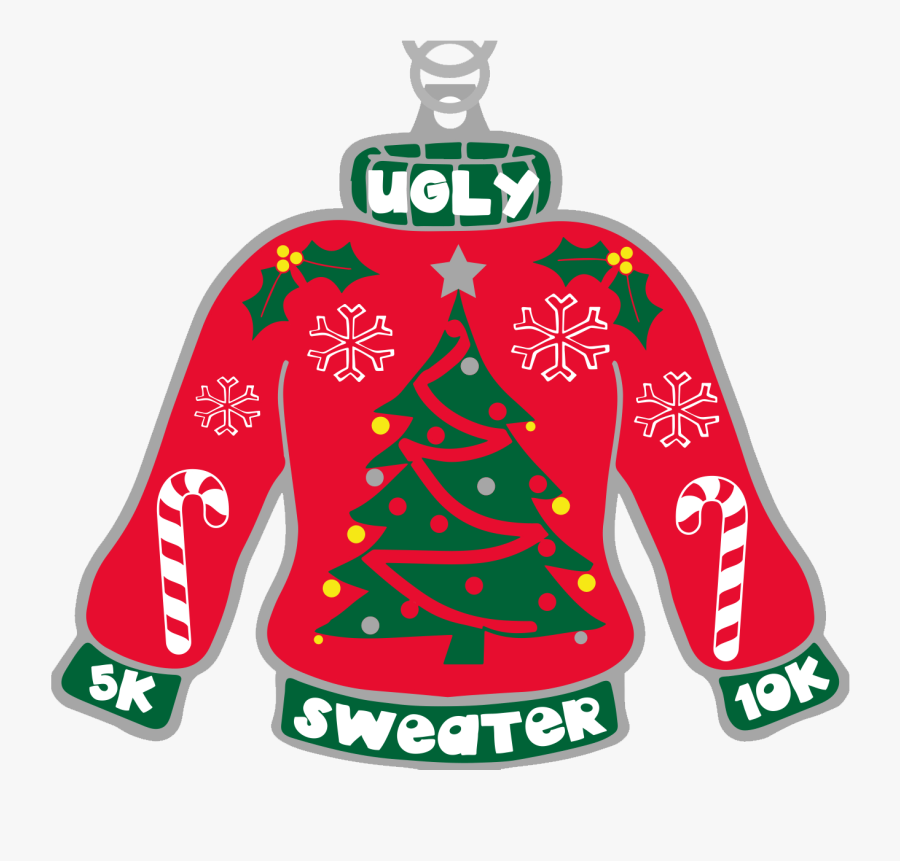 Media Item - Ugly Sweater Run Medal, Transparent Clipart