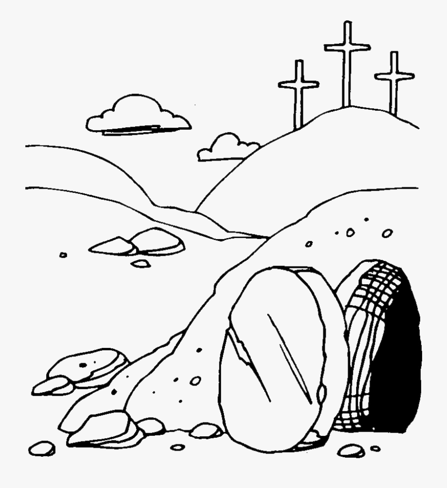 Empty Tomb Clipart Black And White, Transparent Clipart