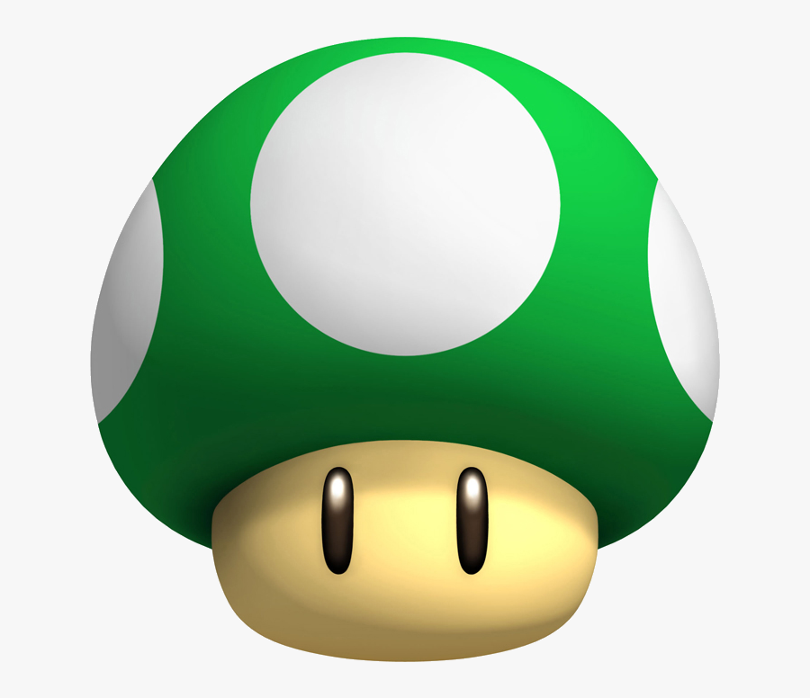 Transparent Mario Mushroom Png - Green Super Mario Mushroom, Transparent Clipart