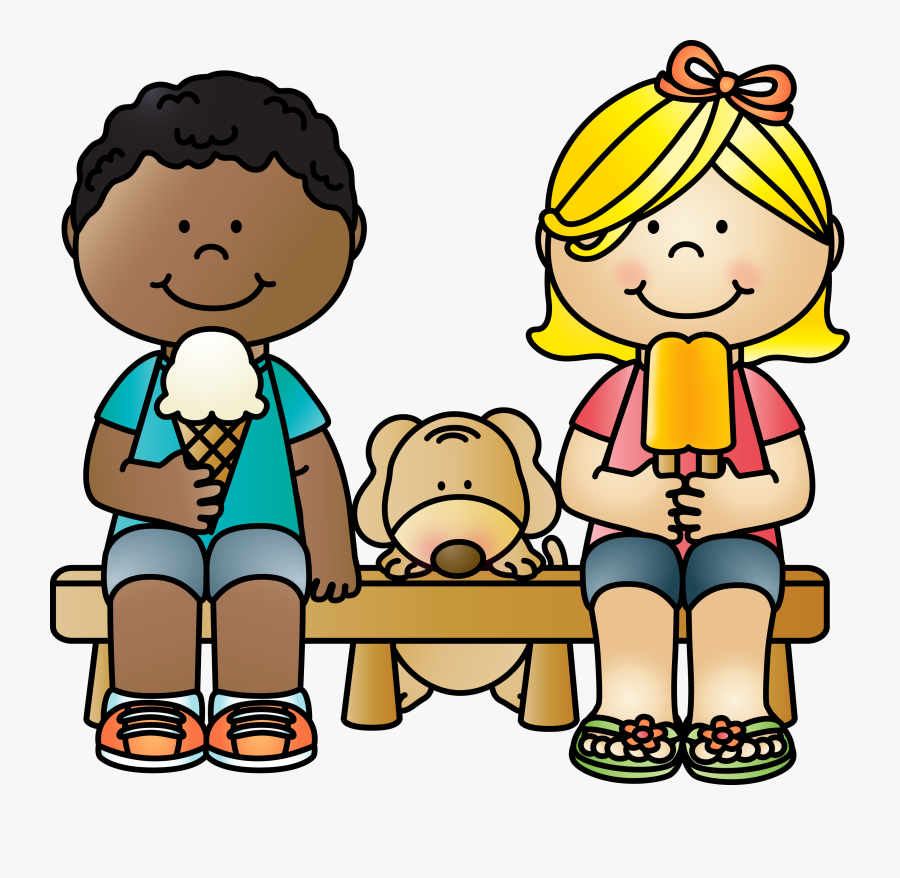 Clip Art Kids Eat Ice Cream, Transparent Clipart
