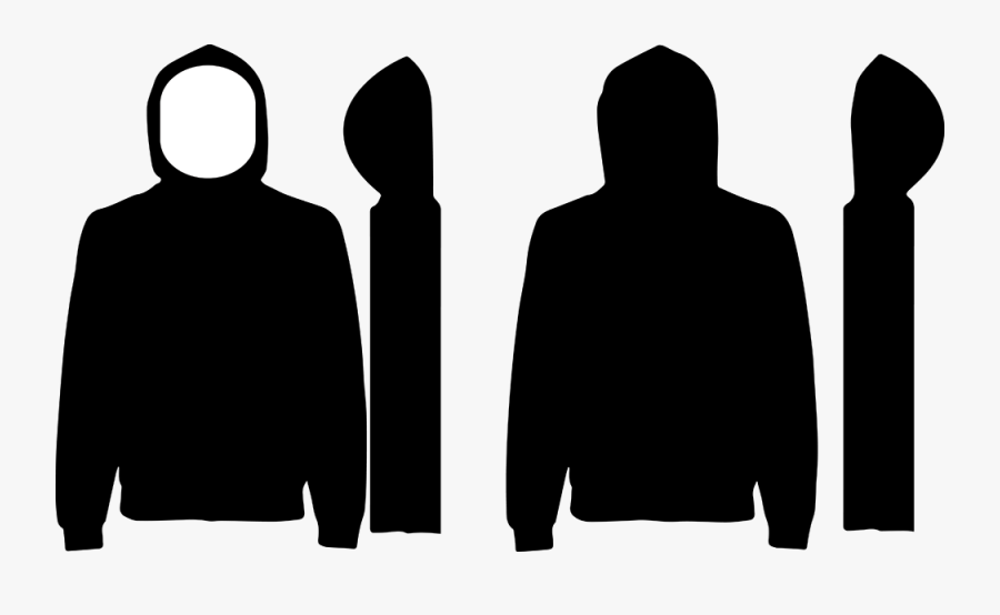 Shirt Clipart Black Sweatshirt - Mockup Black Hoodie Template, Transparent Clipart