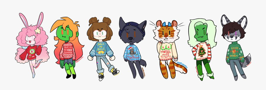 Ugly Christmas Jumpers - Cartoon, Transparent Clipart