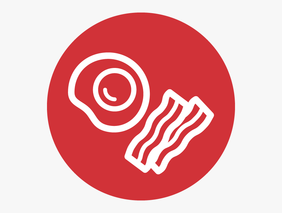 All You Can Eat Breakfast Amenity Icon - Circle, Transparent Clipart