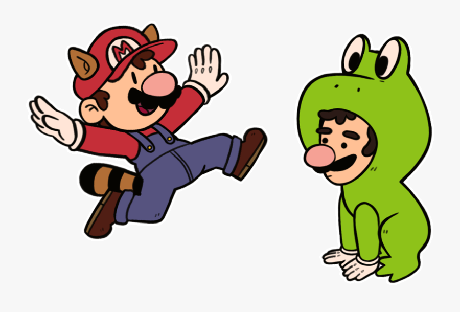 “ Super Mario Bros - Luigi In Frog Suit, Transparent Clipart