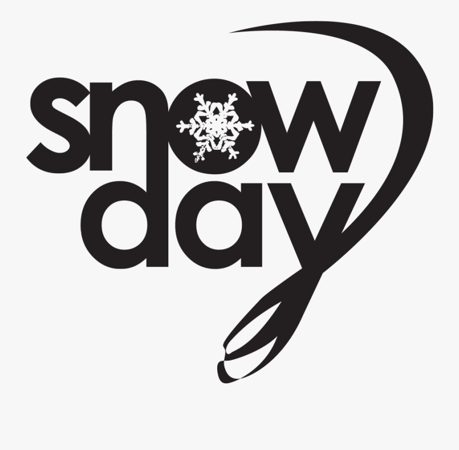 Snowday Clipart Silhoutte - Snow Day Clipart Black And White, Transparent Clipart