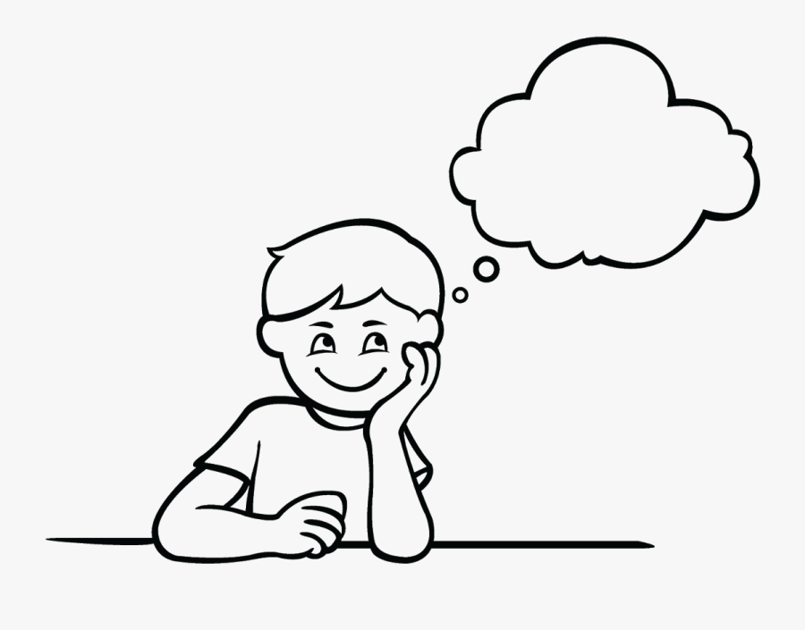 Dream Clipart Day Dreaming - Thinking Black And White Clipart, Transparent Clipart
