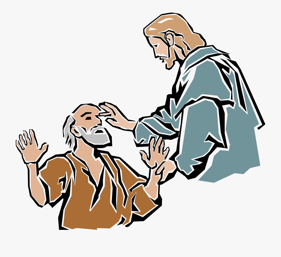 Mission Jesus Clipart - Jesus Heals The Blind Man Clipart, Transparent Clipart