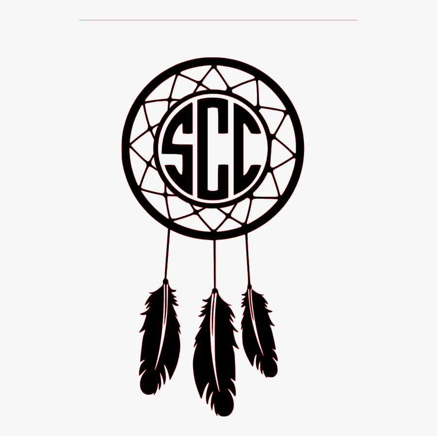 Dreamcatcher Clipart Monogram - Dream Catcher Black And White Png, Transparent Clipart