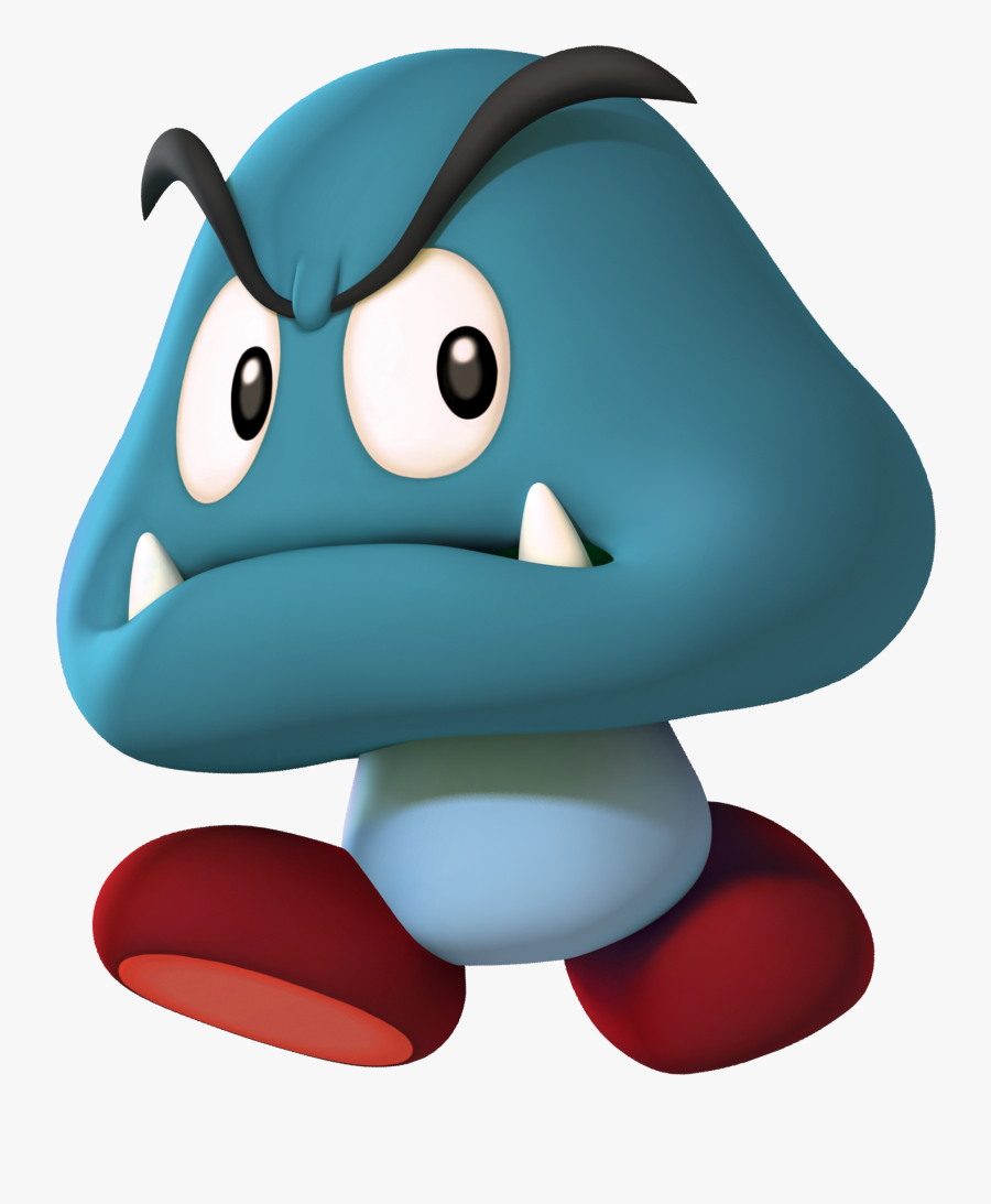 Transparent Super Mario Clipart - Super Mario Blue Goomba, Transparent Clipart