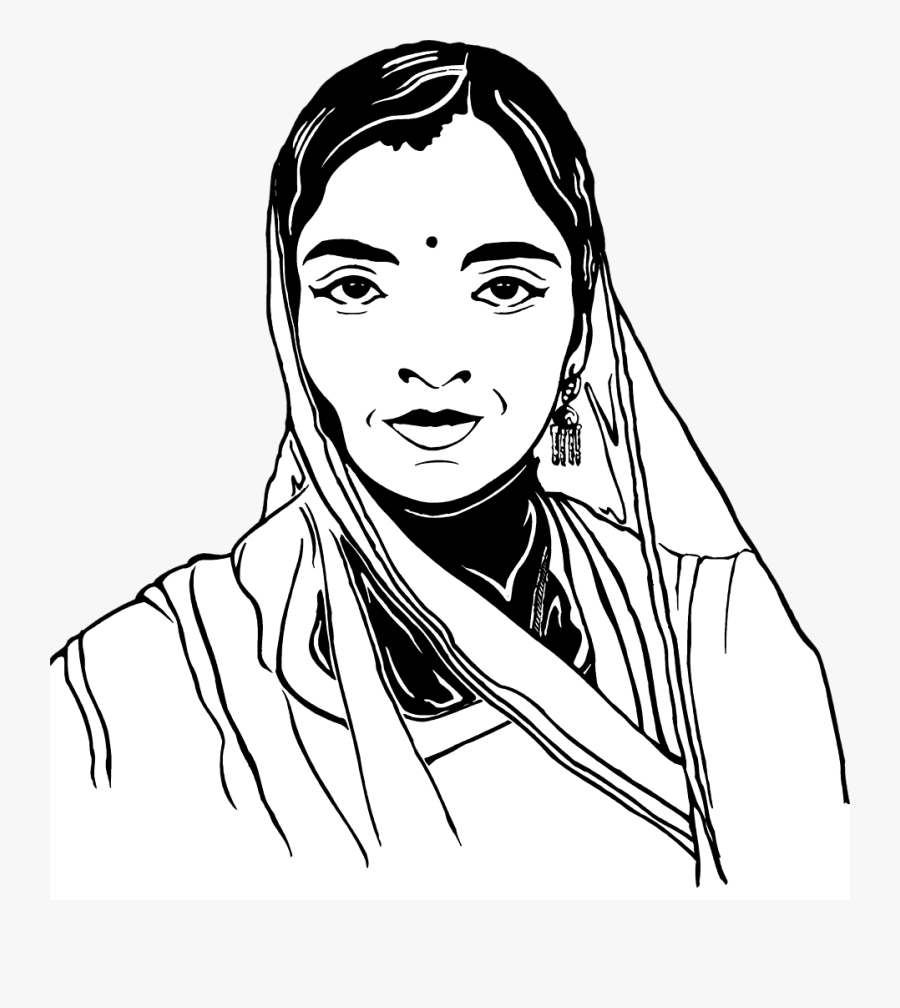 Indian Clipart Woman - Woman Clipart Black And White, Transparent Clipart