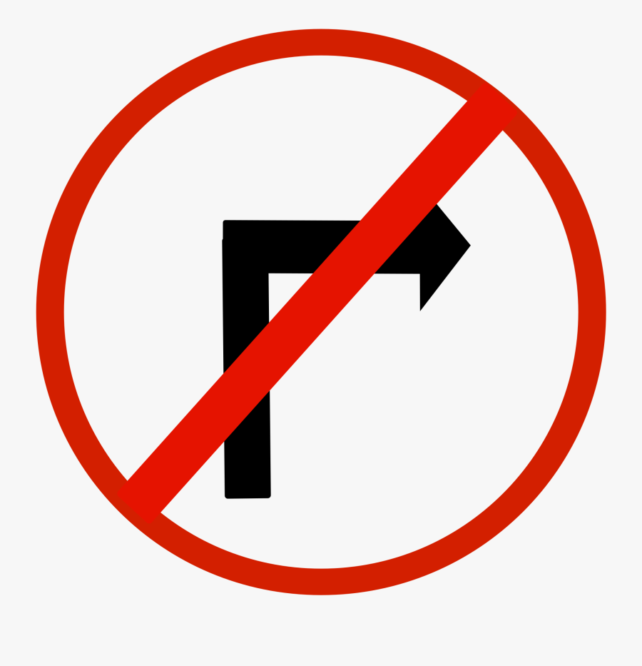 Indian Road Sign - Do Not Turn Right Sign, Transparent Clipart