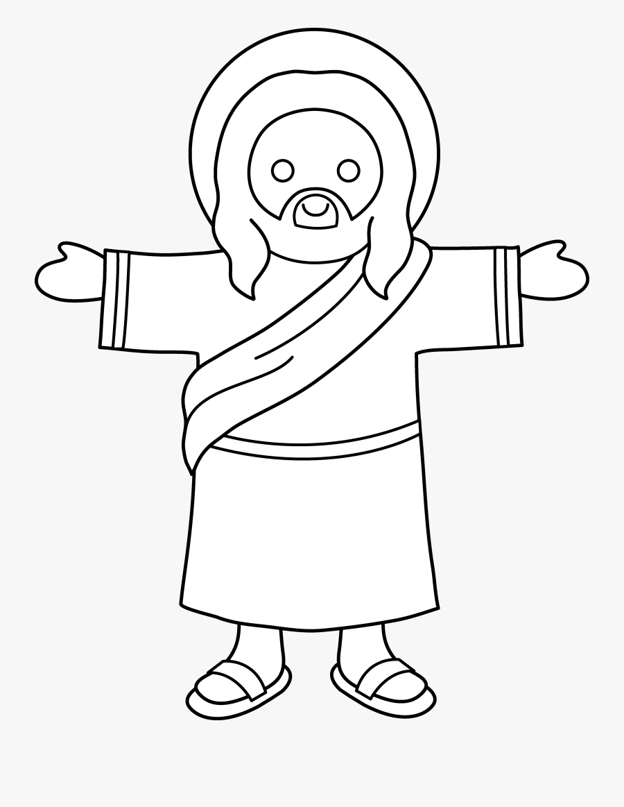 Sweet Clipart Jesus - Jesus Coloring Character, Transparent Clipart