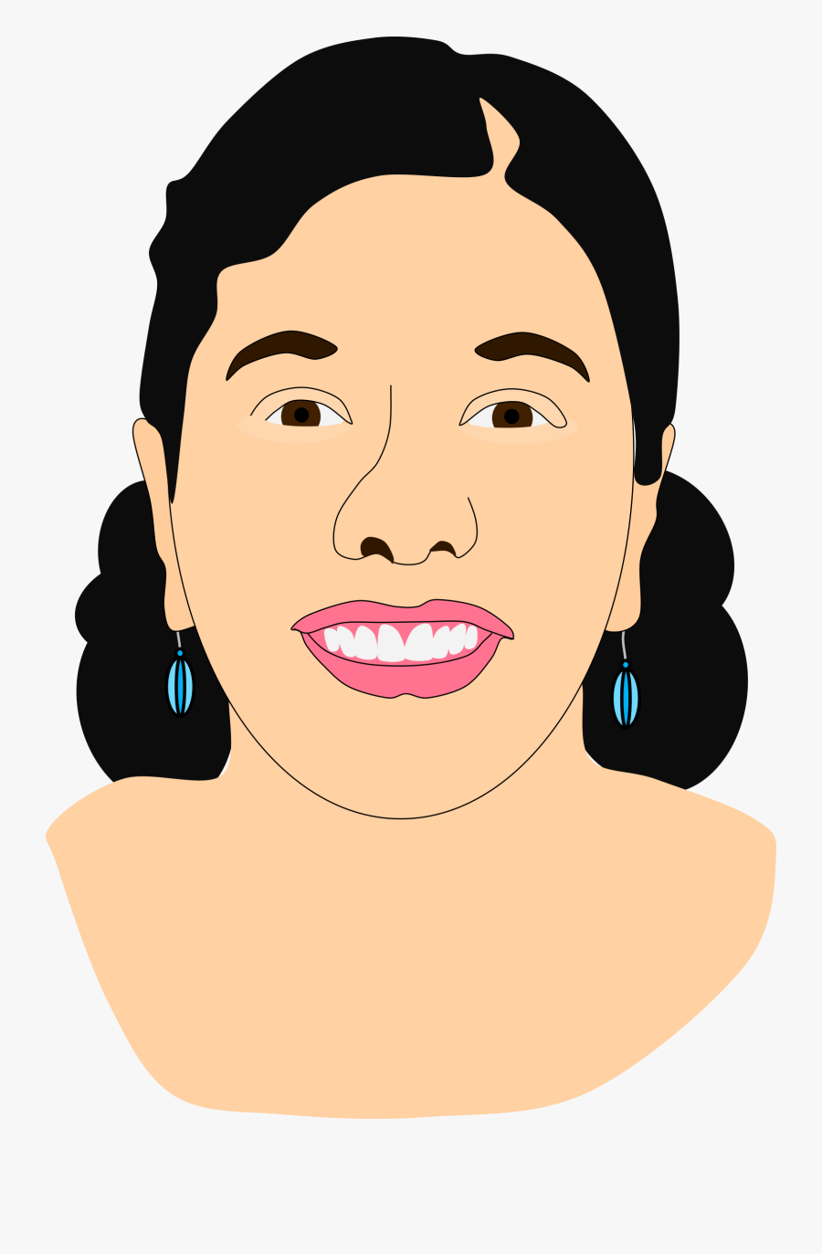 Asian Cartoon Face 3, Buy Clip Art - Woman Clipart, Transparent Clipart