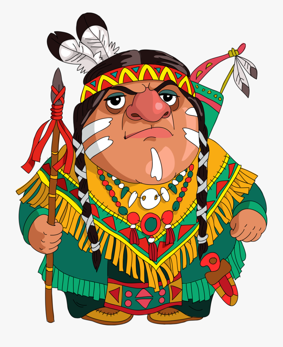 Indians Png Pinterest Clip - Indian Chief Cartoon Character, Transparent Clipart