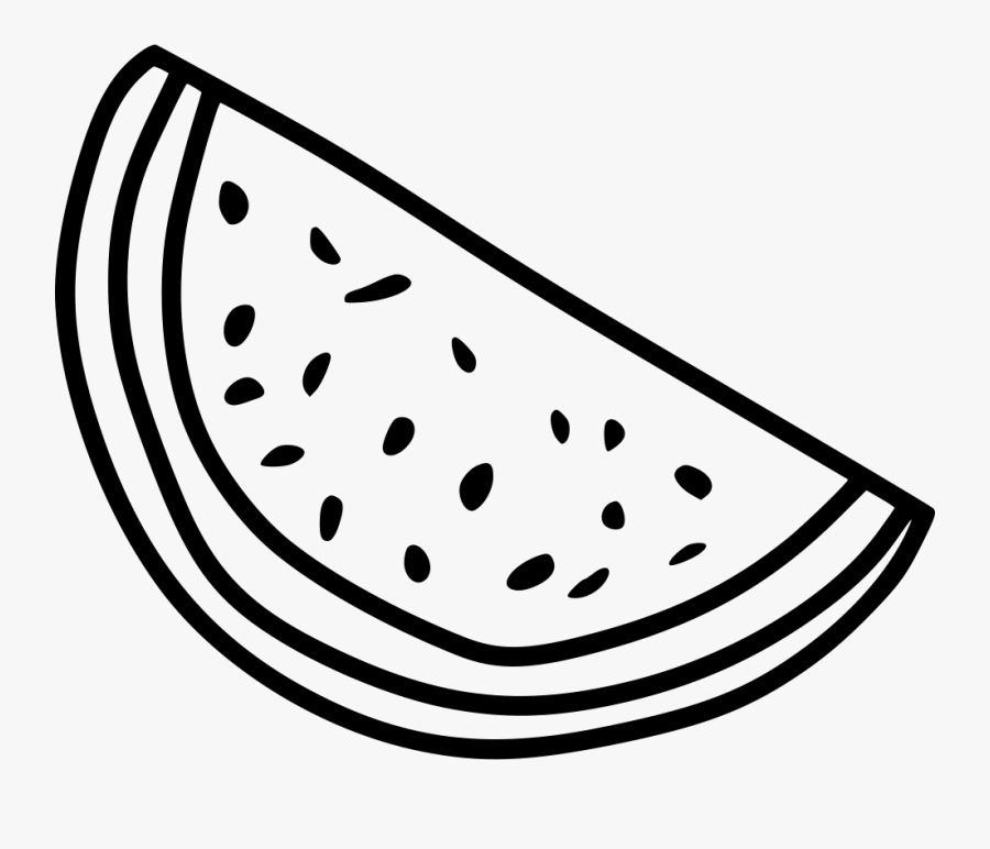 Clip Freeuse Watermelon Svg Png Icon - Line Drawing Of Water Melon, Transparent Clipart