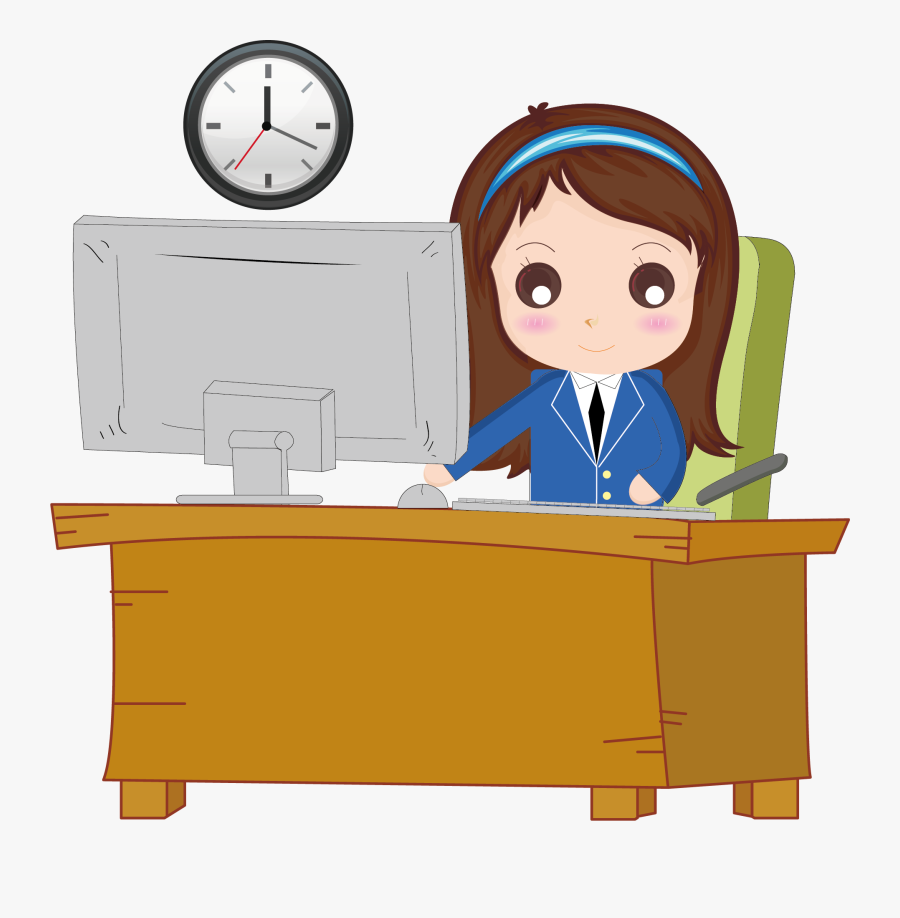 Office Clipart Office Job - Cartoon Job In Office, Transparent Clipart