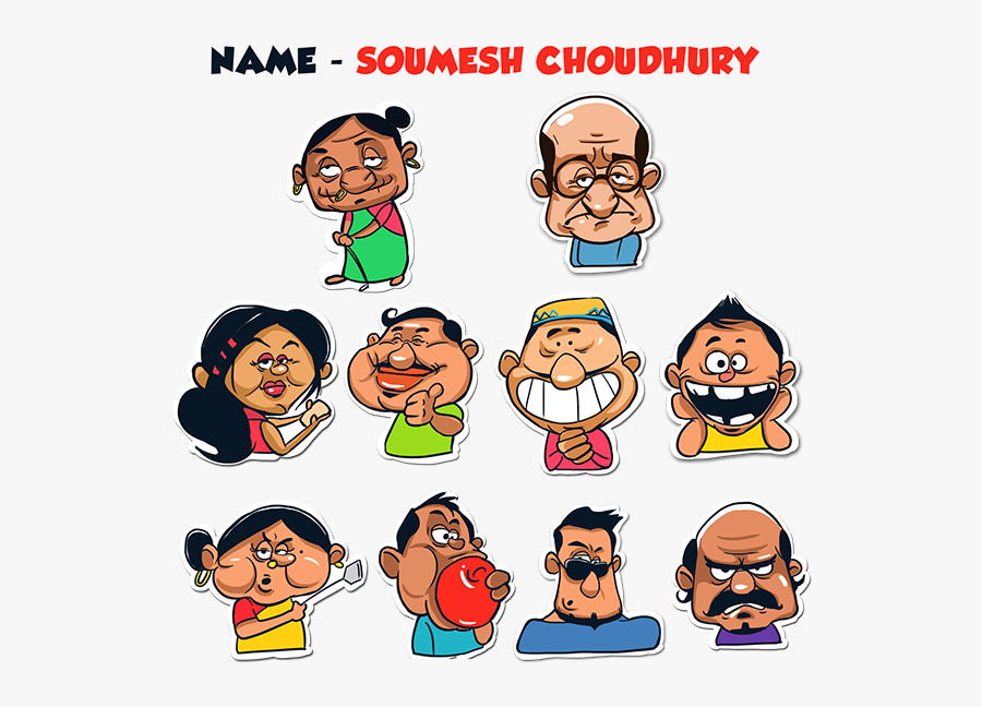 Indian Clipart Family Member - Cartoon, Transparent Clipart