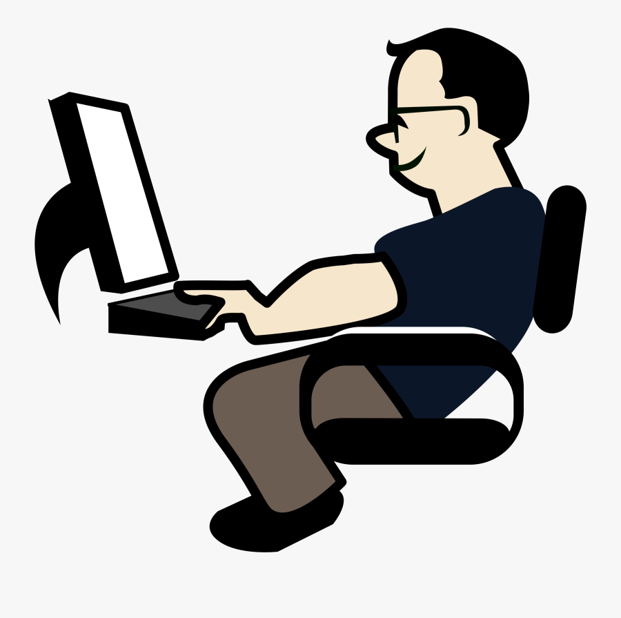The Modern Job Search - Clip Art Computer Programmer, Transparent Clipart