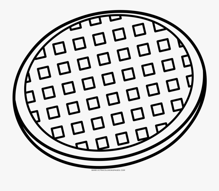 Waffle Coloring Page, Transparent Clipart