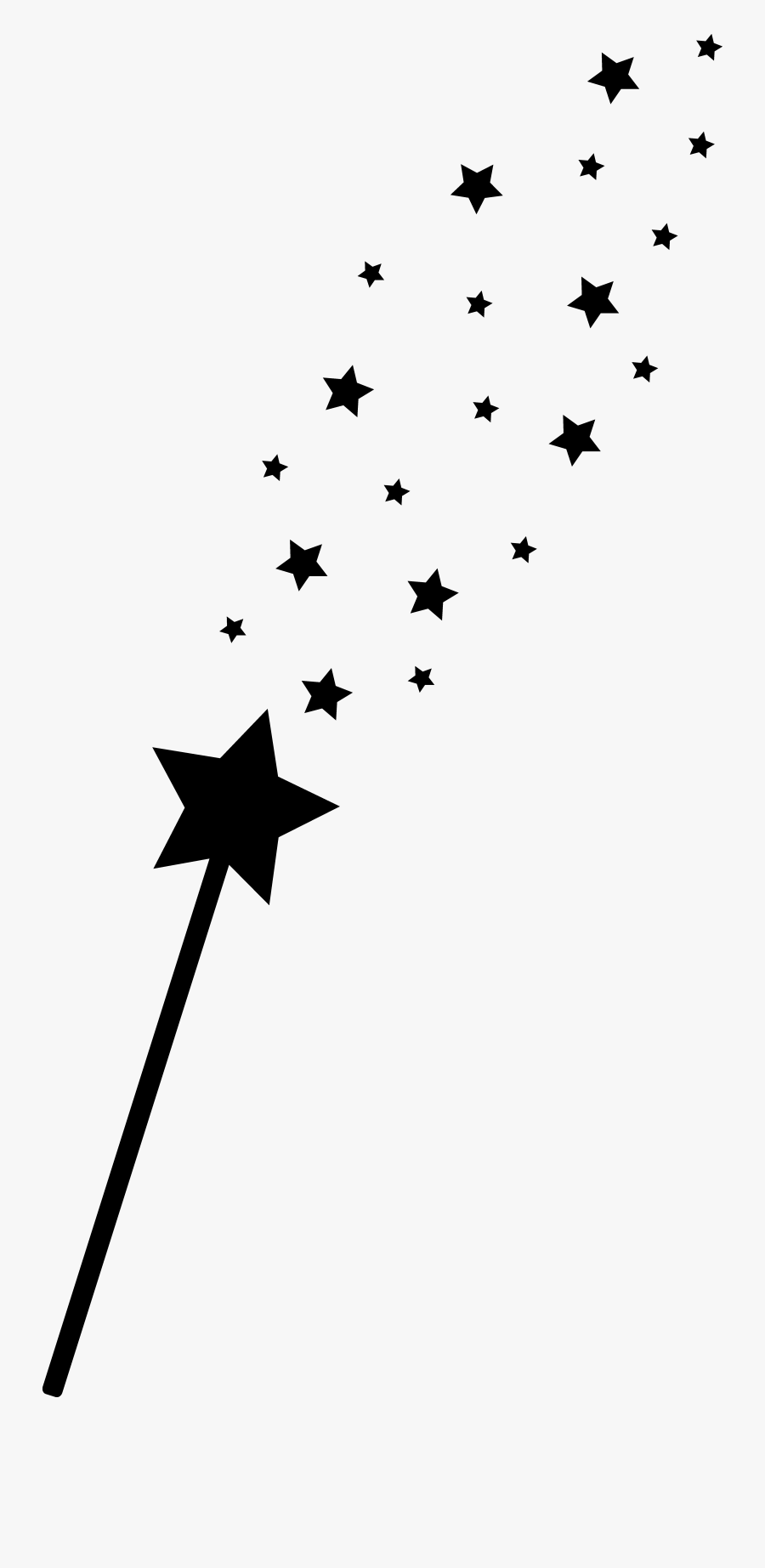 Magic Wand Silhouette, Transparent Clipart