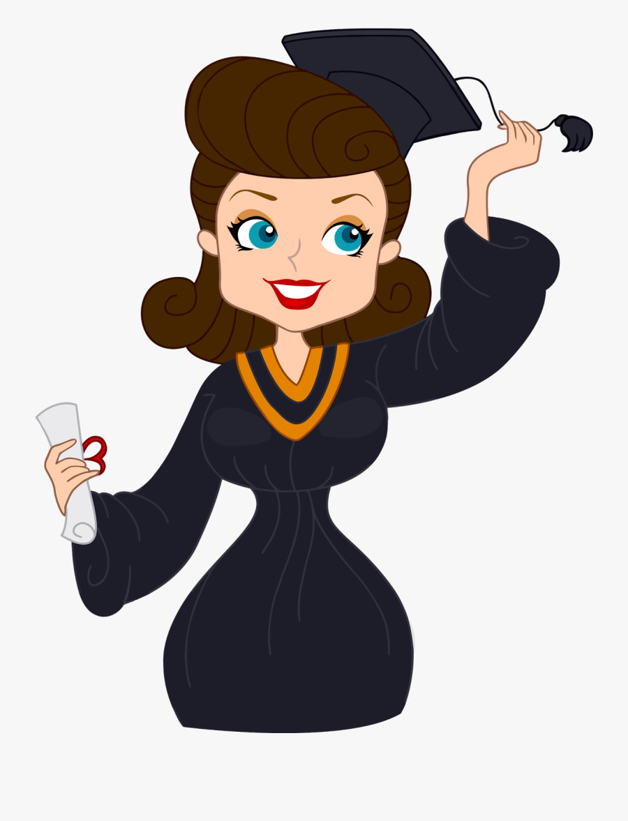 Graduation Clip Art Free Printable - Girl Who Graduate Clipart, Transparent Clipart