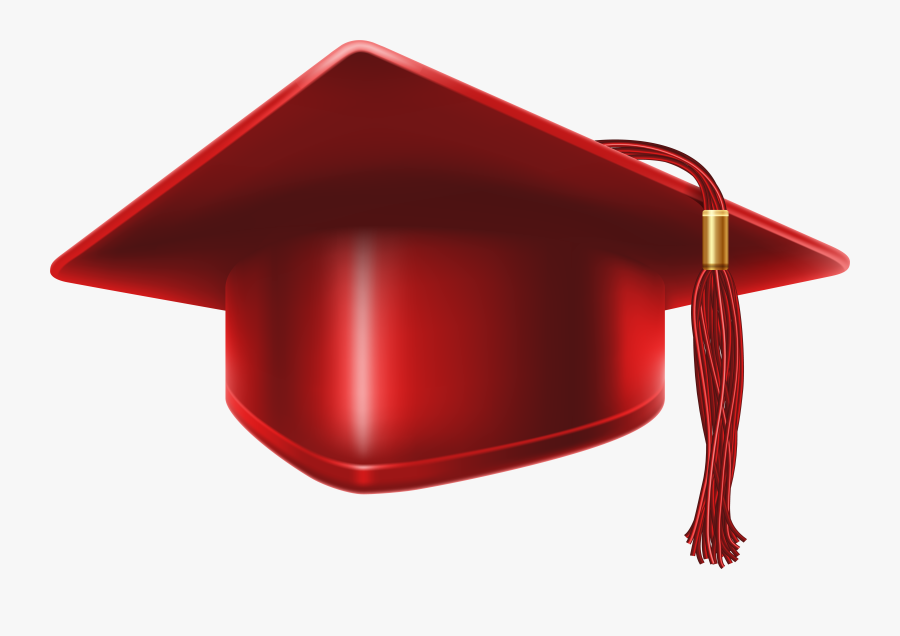 Red Graduation Cap Png Clip Art Image - Red Graduation Cap Vector, Transparent Clipart