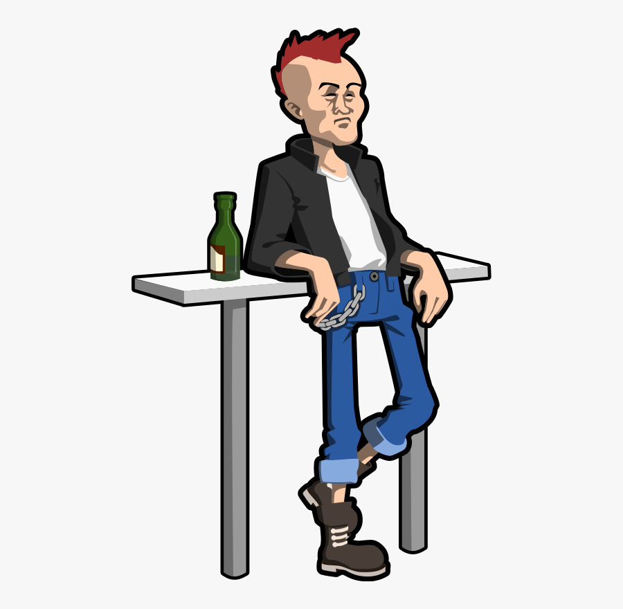 Standing,human Behavior,job - Punk Cartoon Png, Transparent Clipart