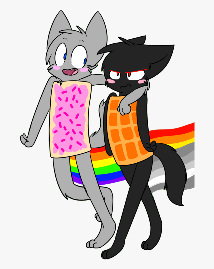Transparent Waffle Clipart - Nyan Cat And Waffle Cat, Transparent Clipart
