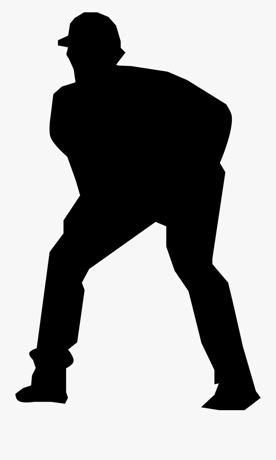 Standing,human Behavior,silhouette - Baseball Fielder Png, Transparent Clipart