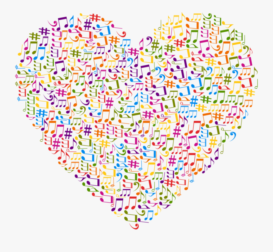 Heart,line Art,musical Theatre - Valentines Day Music, Transparent Clipart
