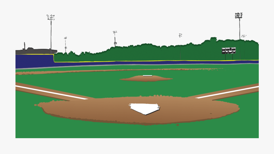 Baseball Field Cartoon - Cancha De Beisbol Cartoon, Transparent Clipart