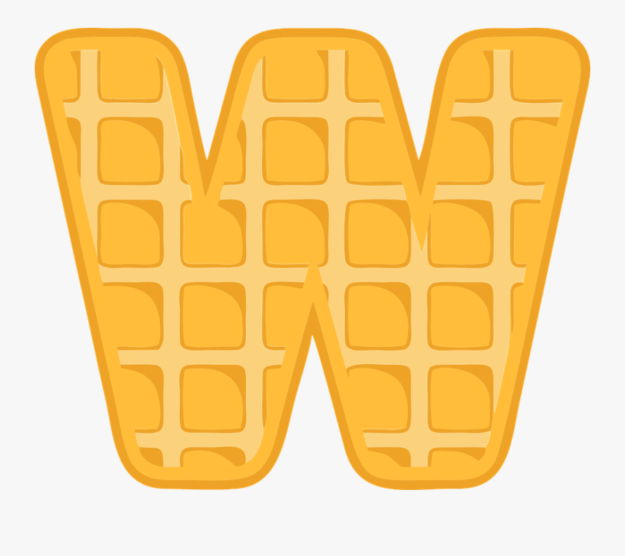 Waffles Clipart Heart - W Alphabet Waffle, Transparent Clipart