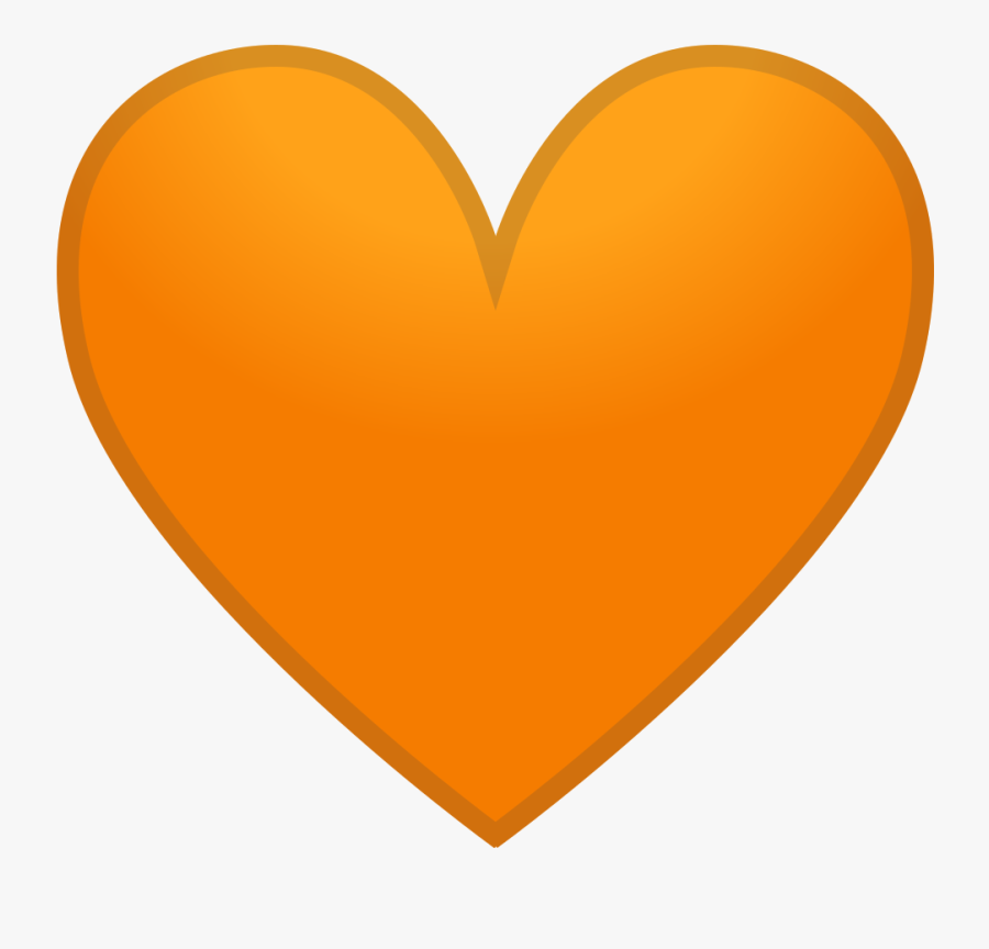 Icon Noto Emoji People - Orange Heart Icon Png, Transparent Clipart