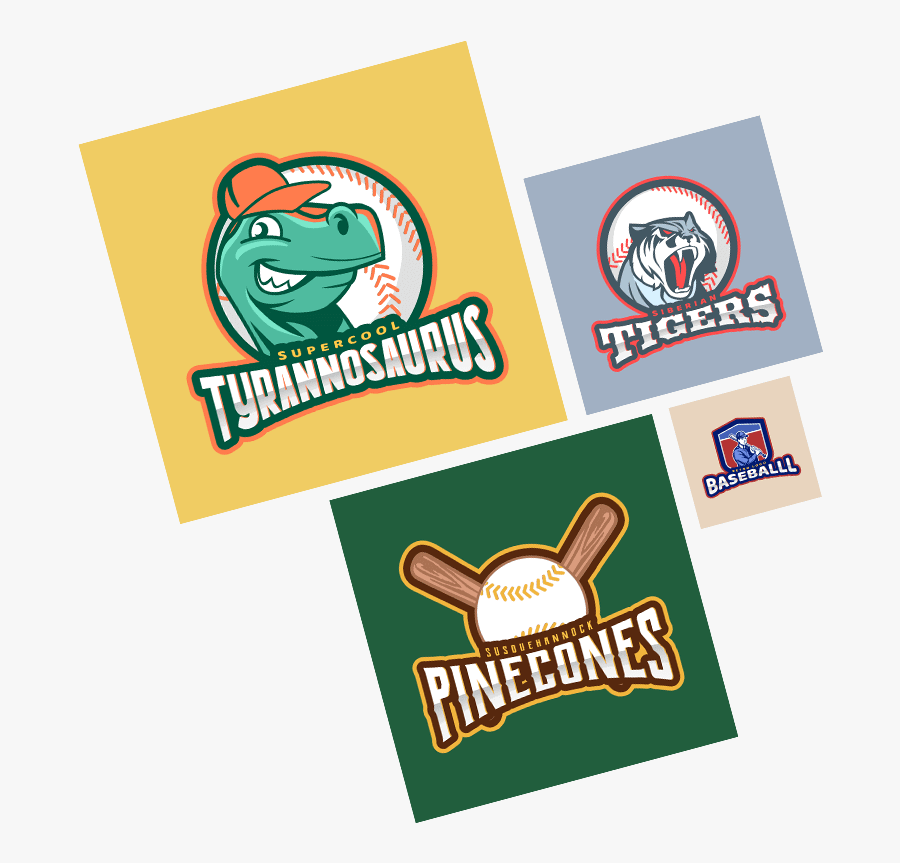 Baseball Logo Maker Examples Min, Transparent Clipart