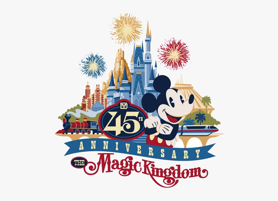 Disney World Magical Clipart Walt X Transparent Png - Disney World 45th Anniversary, Transparent Clipart