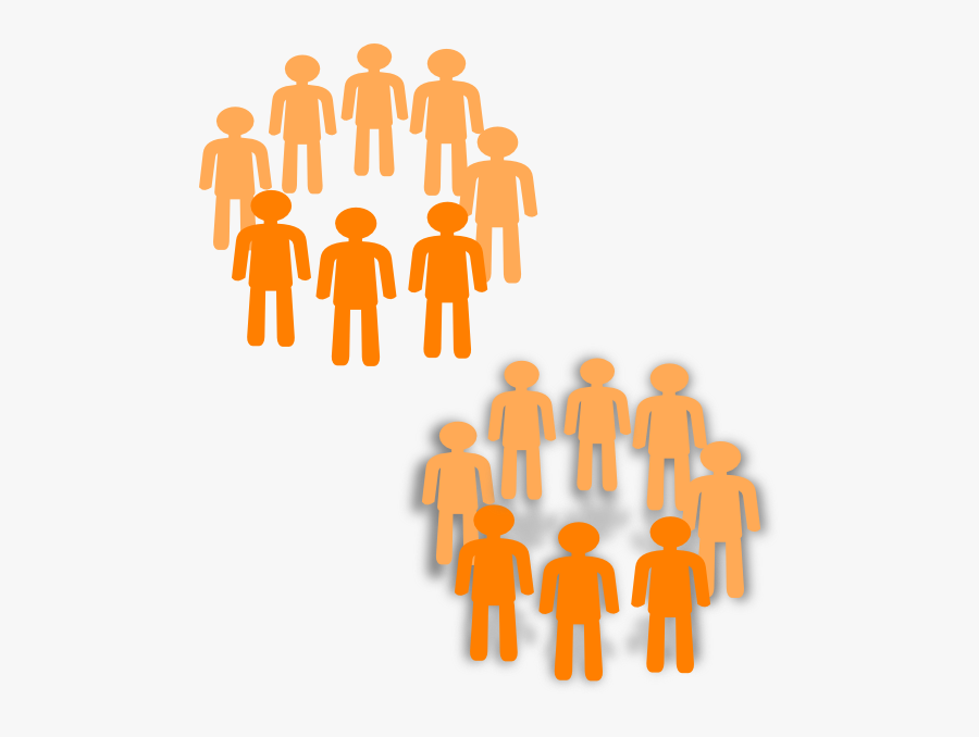 Transparent Group Of People Png - Clip Art Two Groups Of People, Transparent Clipart