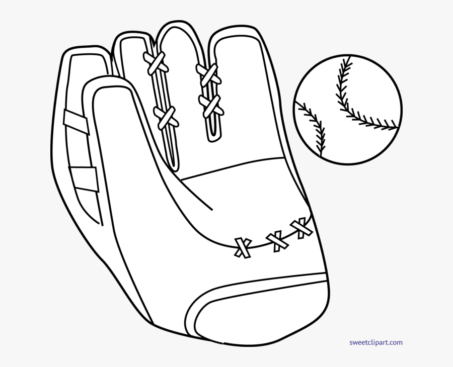 Sweet Clip Art Page - Mitt Black And White, Transparent Clipart