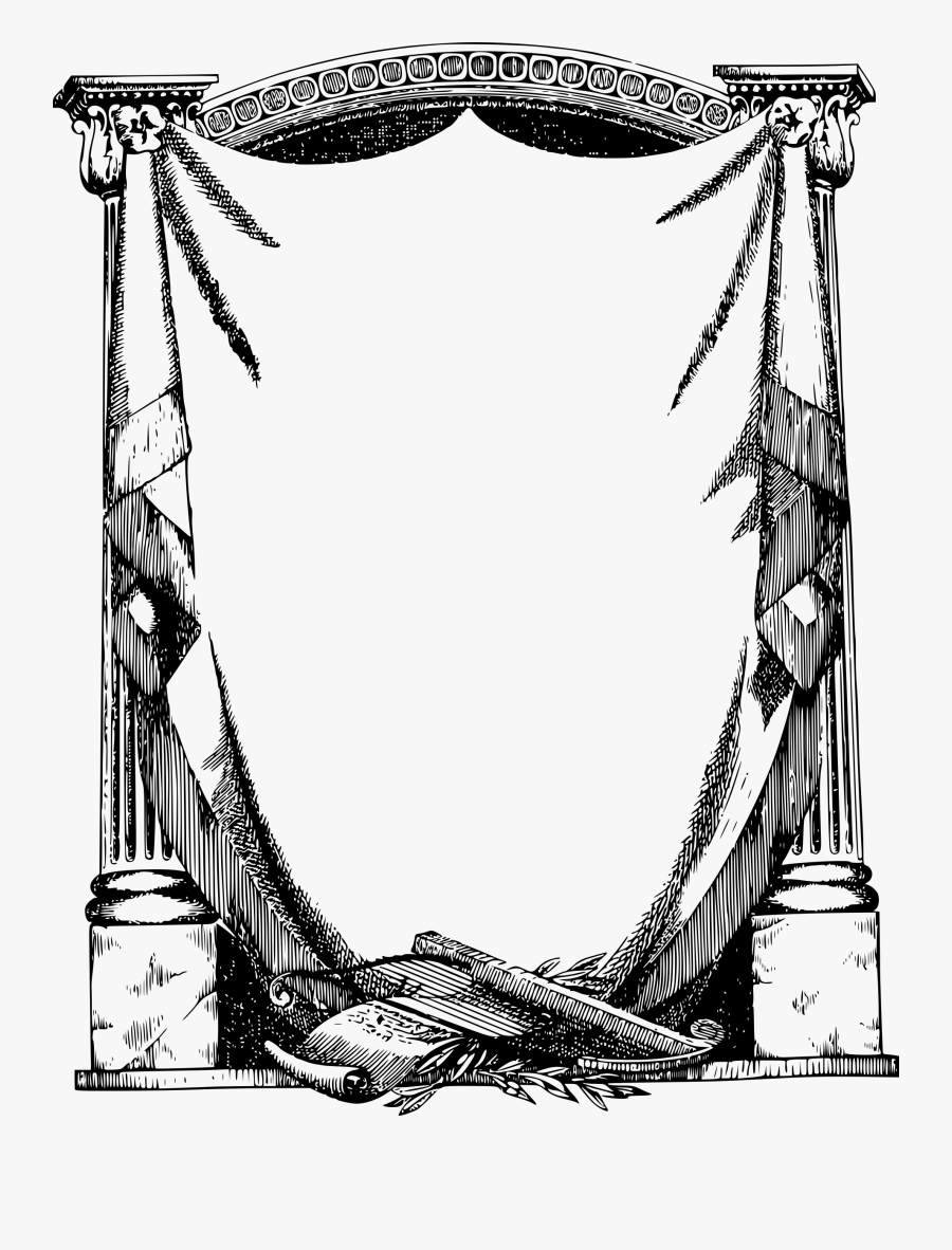 Transparent Theatre Clipart - Marco De Arte Png, Transparent Clipart