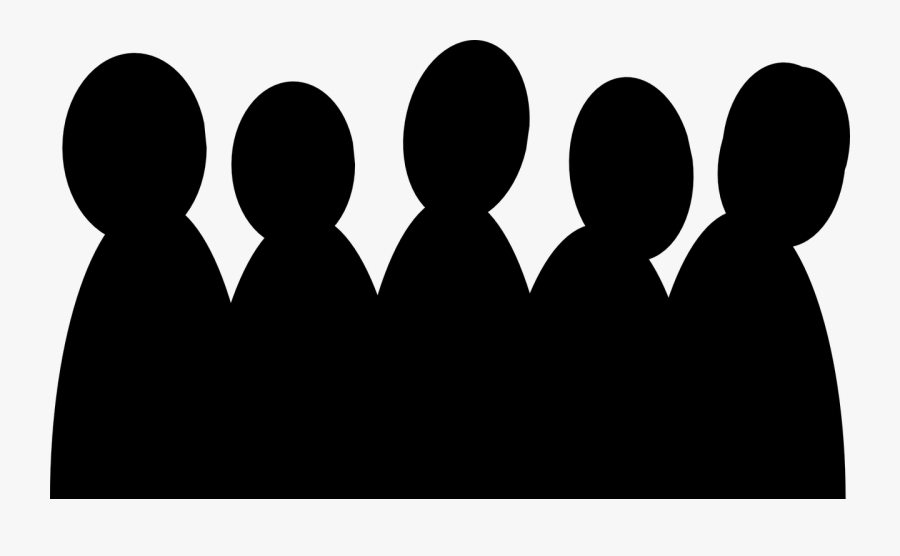Group Of People Holding Hands - Silhouette Of Group Of Men, Transparent Clipart