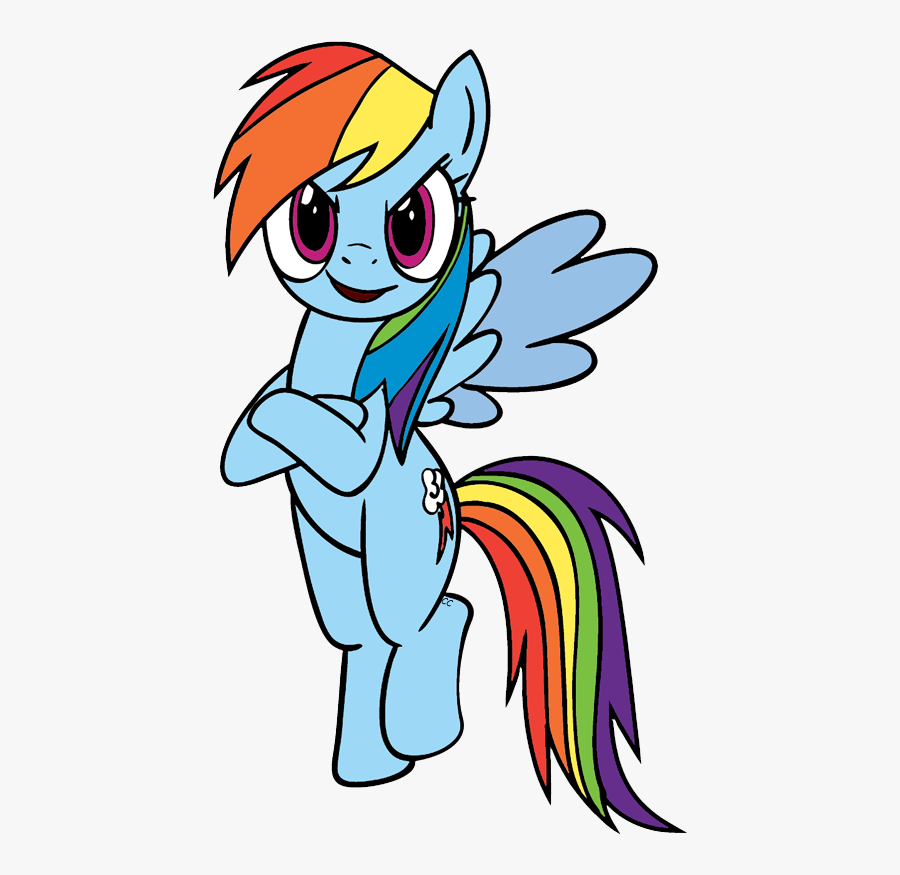 Rainbow Dash My Little Ponies Coloring Page, Transparent Clipart