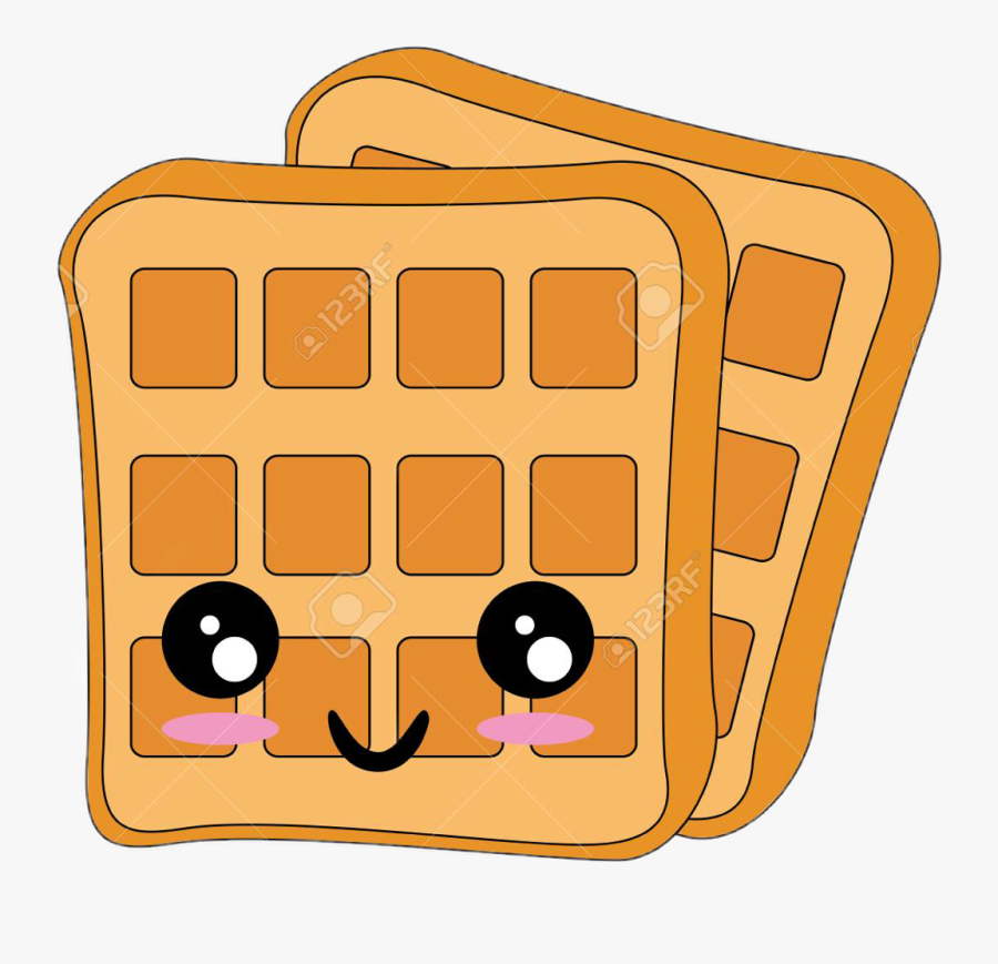 #waffle #kawaii - Waffle Kawaii Png, Transparent Clipart