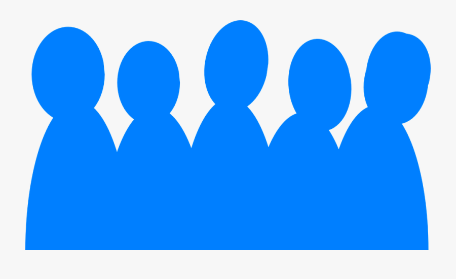 People, Audience, Group, Crowd, Silhouette, Blue - Blue Clip Art People, Transparent Clipart