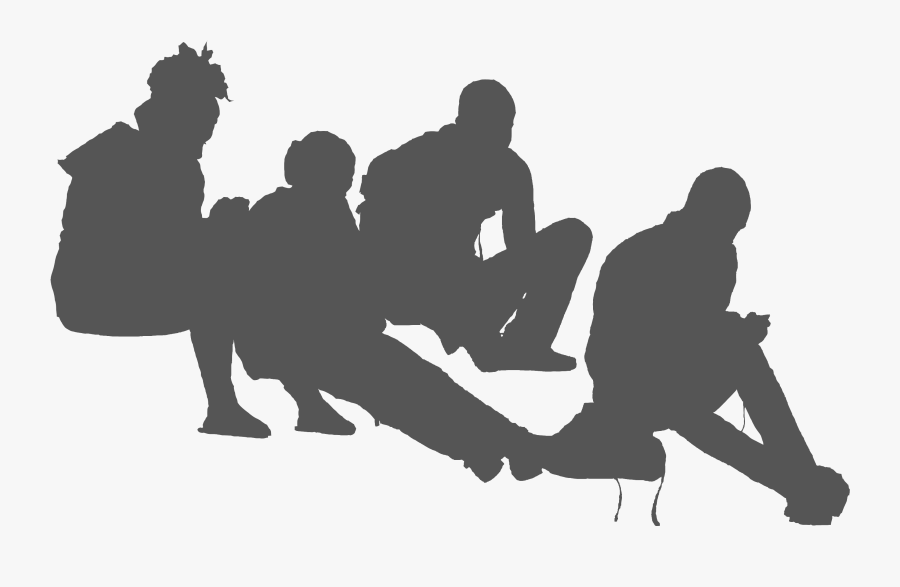 Students Sitting Group Of People Sitting Png - Group Of People Sitting Silhouette Png, Transparent Clipart