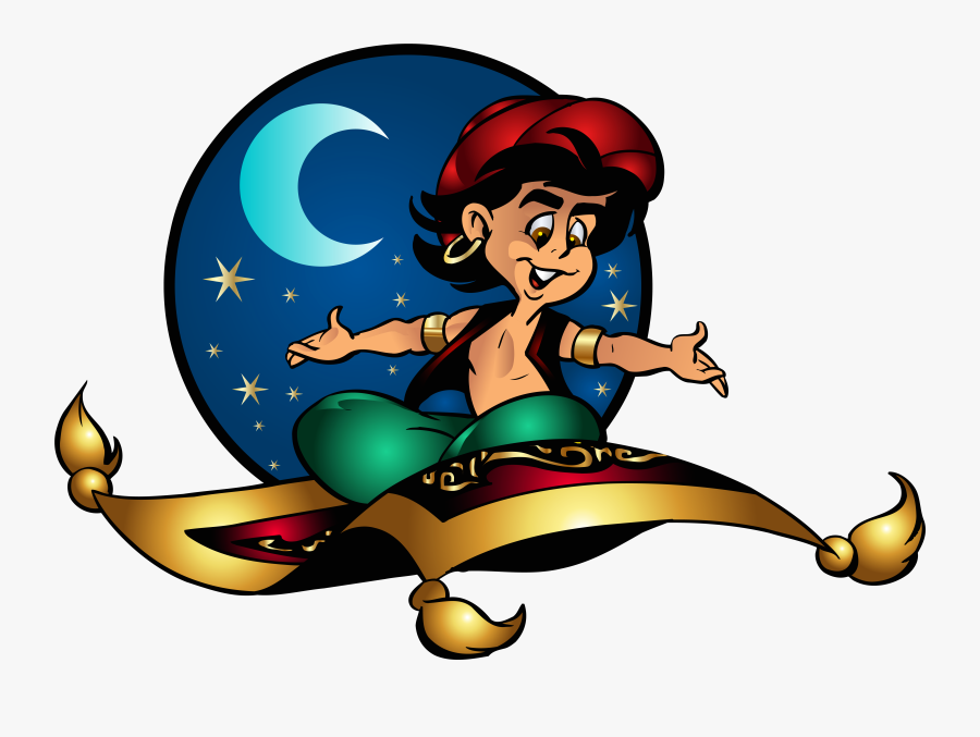Aladdin And Flying Carpet Cartoon Png Clip - Ali Baba Mechelen, Transparent Clipart