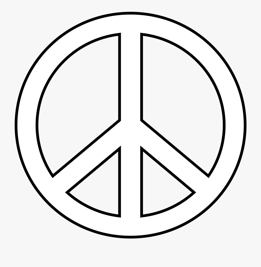 Hand Peace Sign Clipart Free - Peace Sign Clipart Black And White, Transparent Clipart