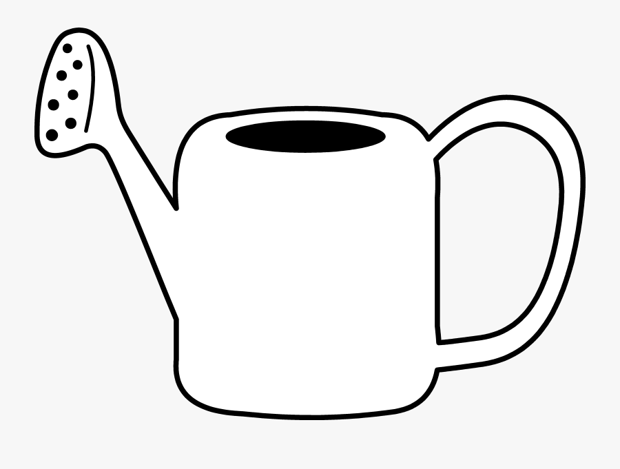 Watering - Can - Clipart - Black - And - White - Cartoon Watering Can Clip Art Png, Transparent Clipart