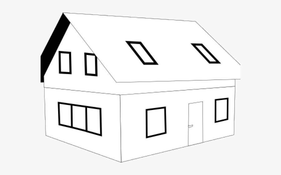 Black And White House Clipart - Kolorowanki Domki Do Wydruku, Transparent Clipart