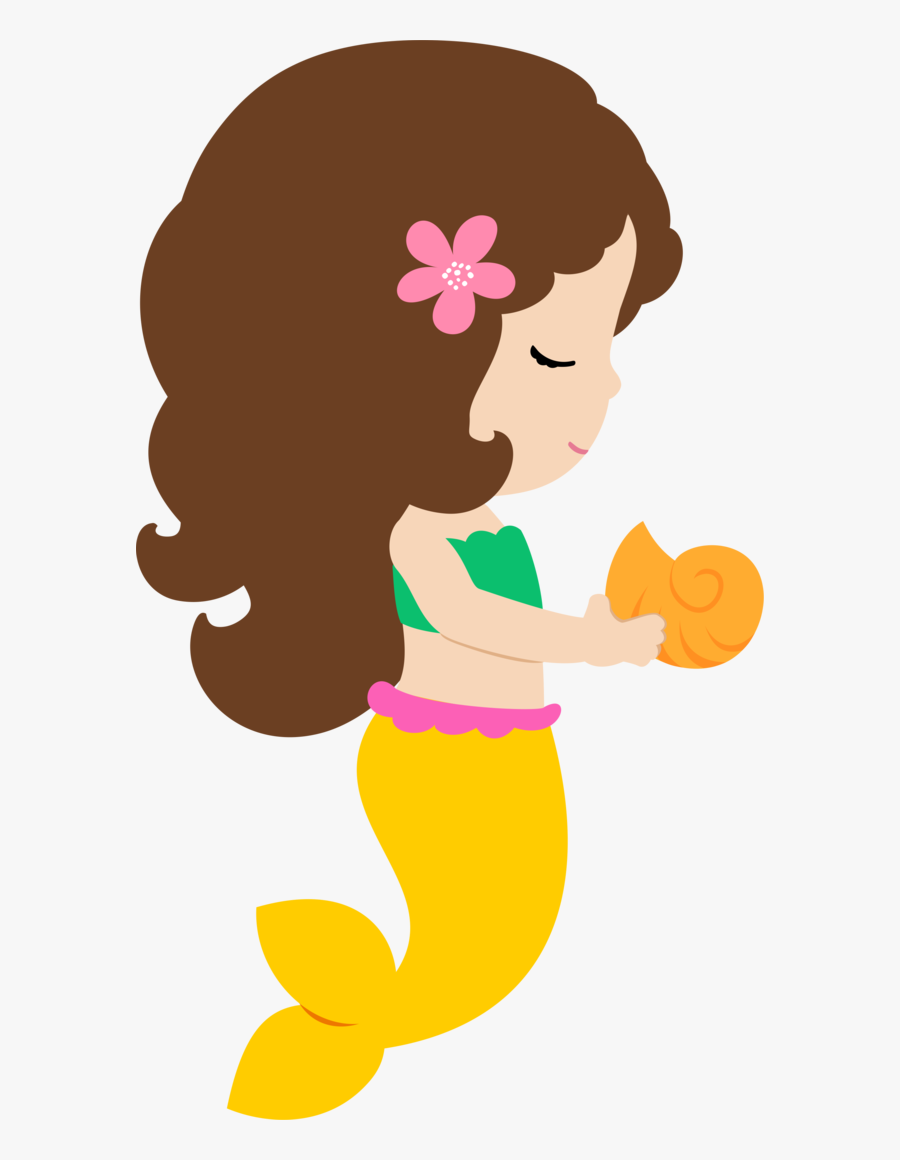 Seagull Clipart Ariel - Cute Mermaid Png, Transparent Clipart
