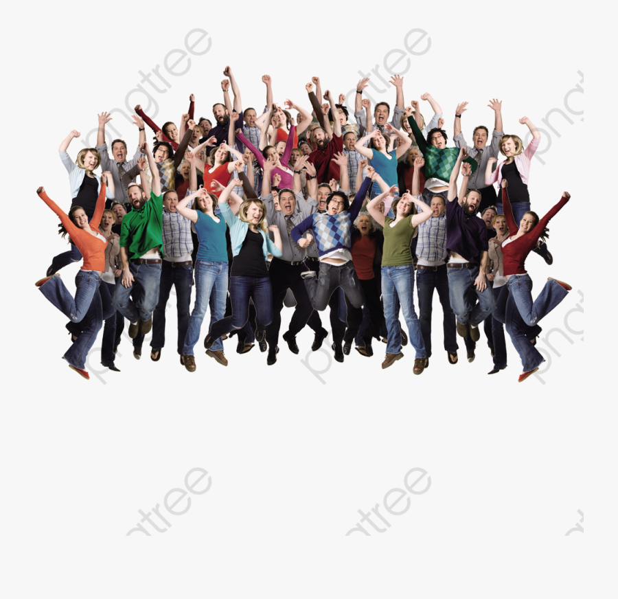Crowd Of People Clipart Crowded Place - 曲 美 布艺 沙发, Transparent Clipart