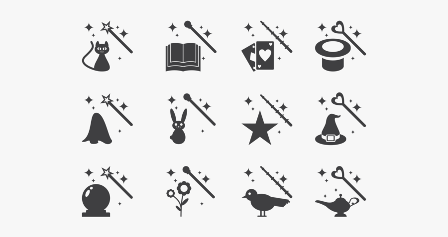 Magic Stick And Elements Icons Vector - Map Showing Havelock From Emerald Isle, Transparent Clipart